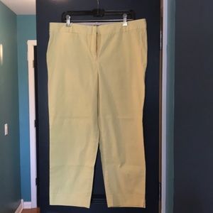 Yellow cropped pants